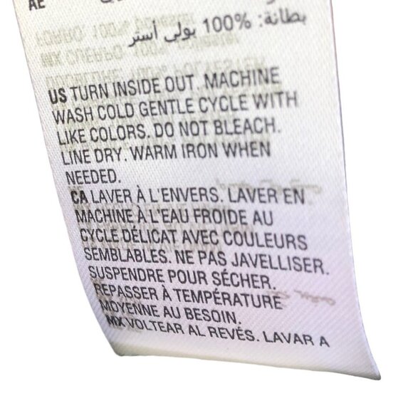 NWT Bar III Blouse Top Black Gray Ruffle Detial Size XS String Tie at Collar NEW - Picture 9 of 9